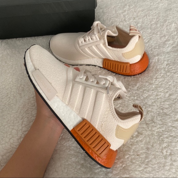 adidas gazelle silver green womens Shop White Womens adidas NMD R1 Lace Up Sneakers – Shoebacca main image 0